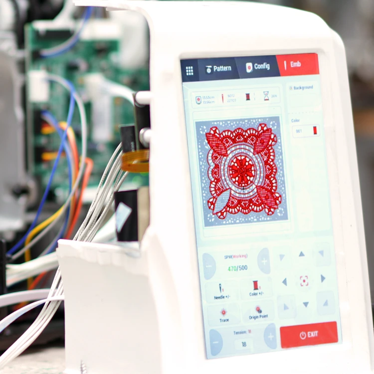 Empty run performance test on EOC05 embroidery machine.