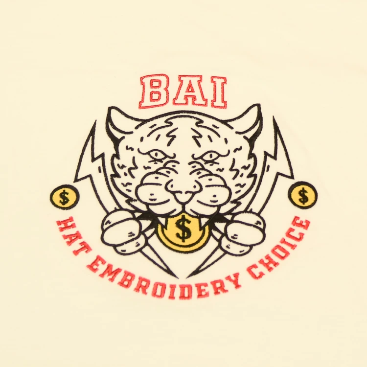 Flat Stitch Display Flat stitch design embroidered with perfect accuracy by the BAi machine.