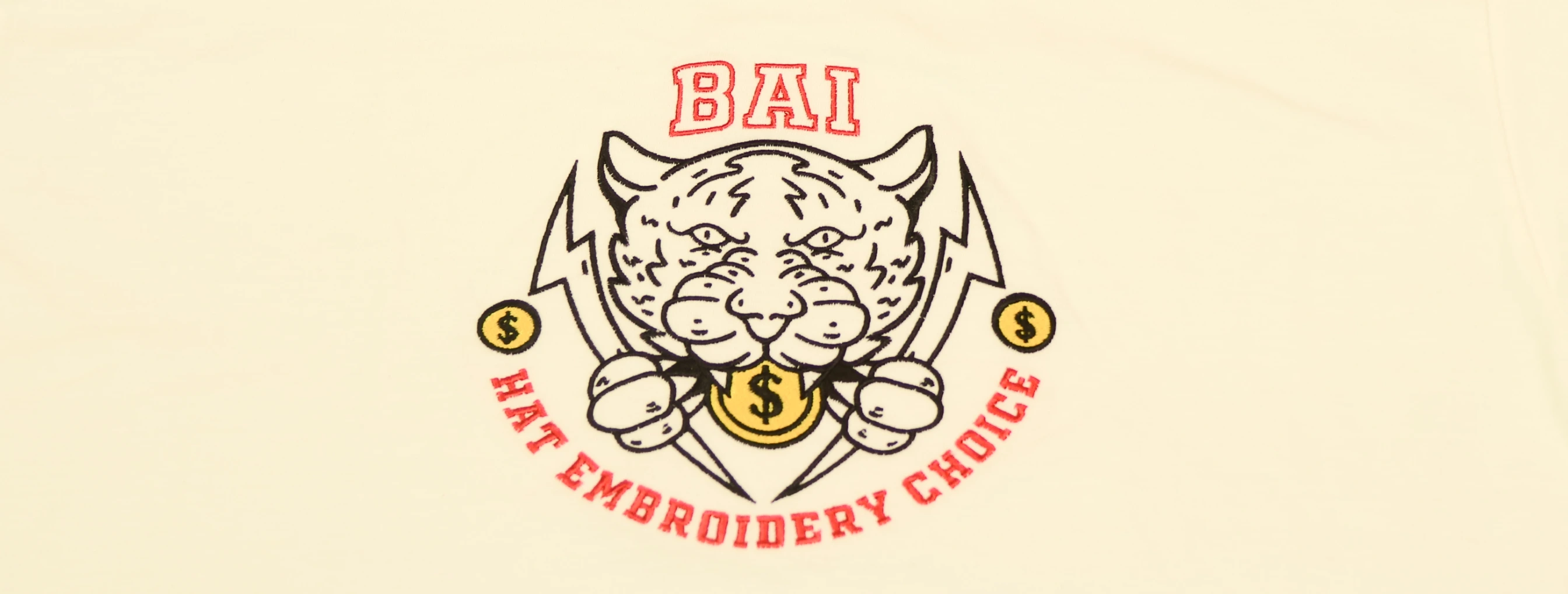 Flat Stitch Display Flat stitch design embroidered with perfect accuracy by the BAi machine.