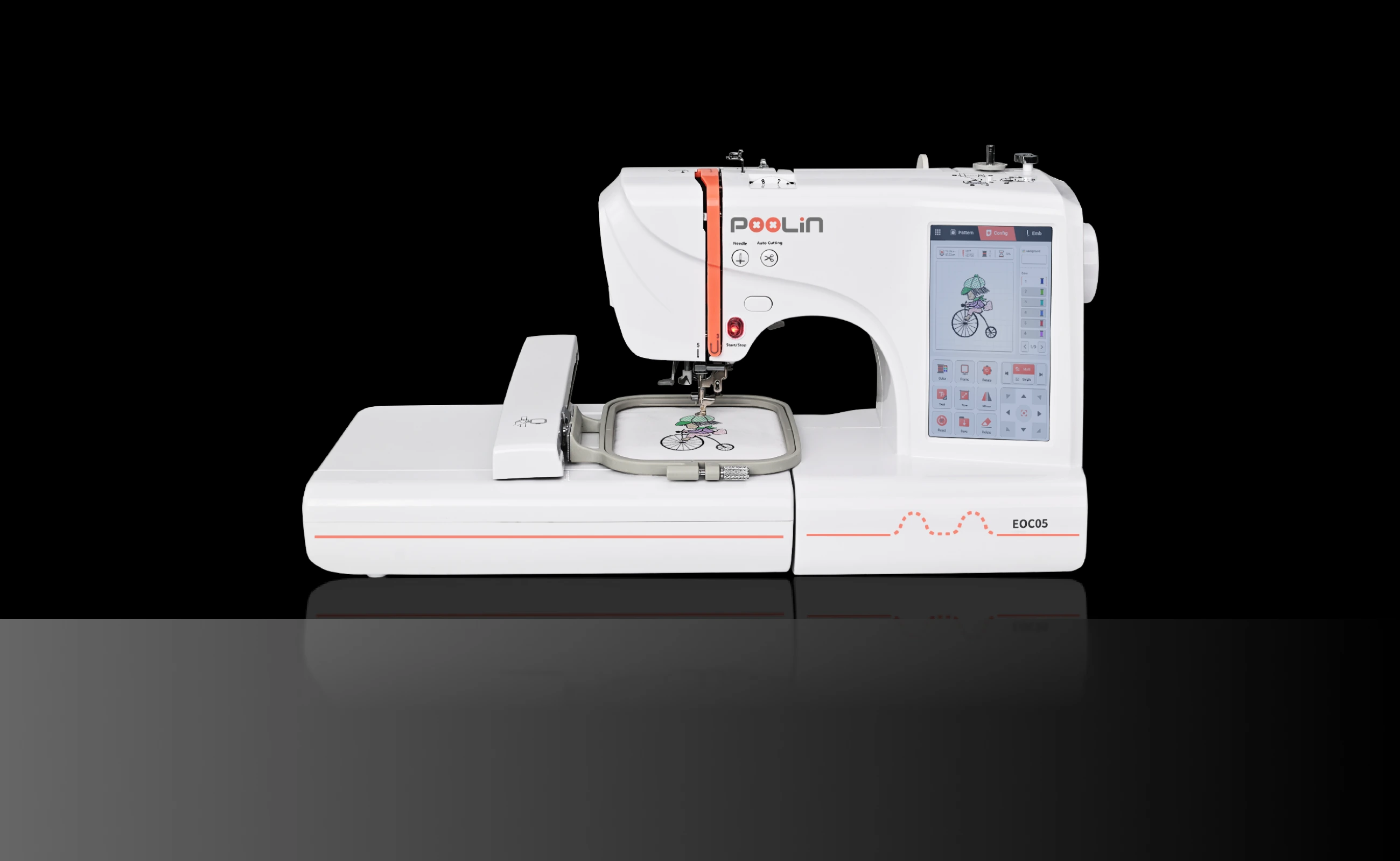 home embroidery machine Electric control panel function overview Home embroidery electromechanical control panel for Poolin EOC05