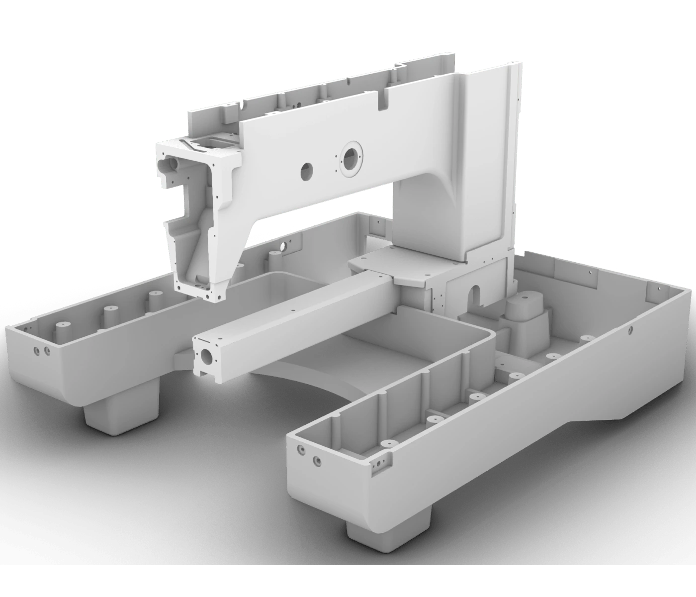 THE MIRROR Mold - 45° Front View 45° front view of the mold showing detailed construction and design.