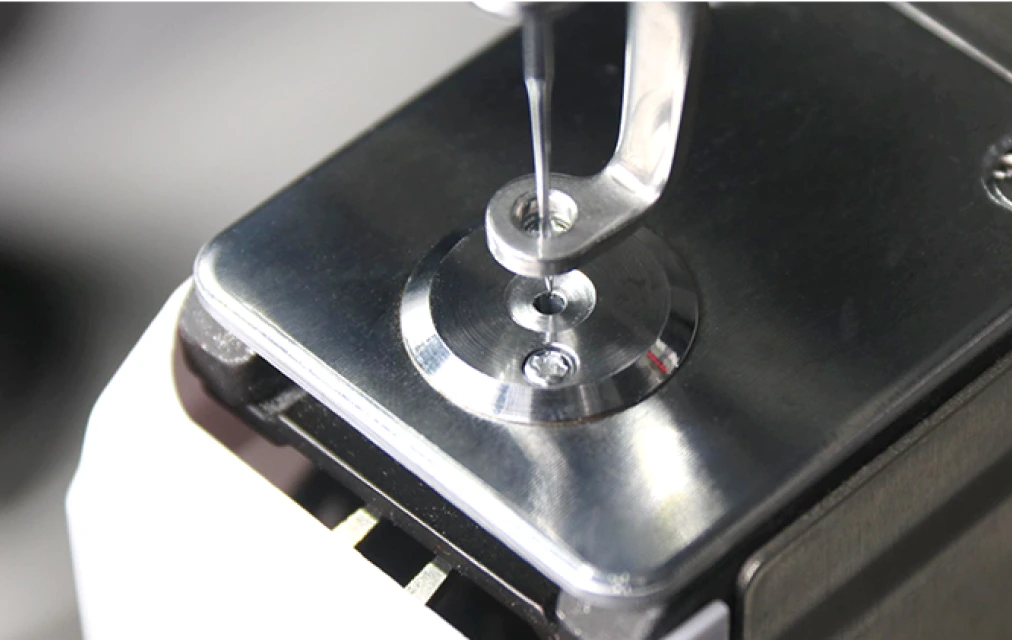 Needle plate upgrade Needle plate upgrade for improved power and precision in embroidery.
