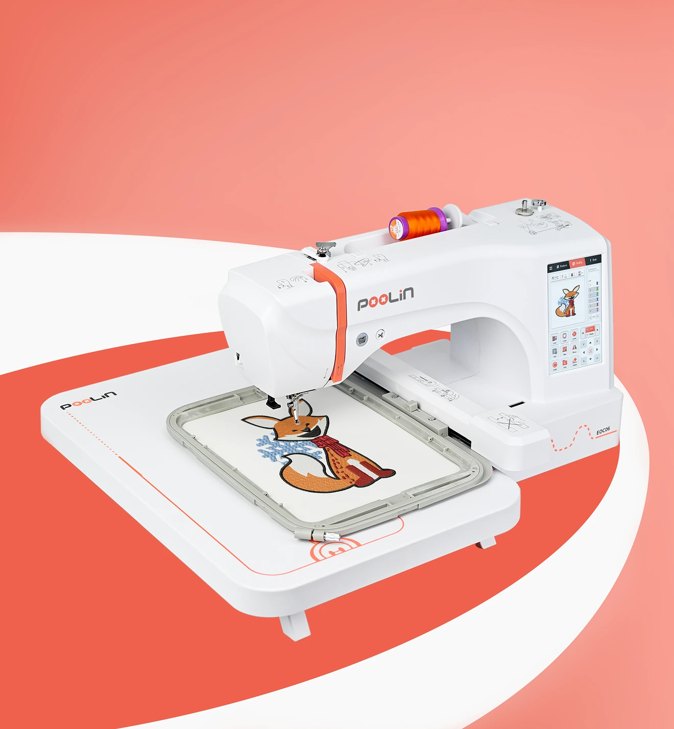 Distributor support package for EOC06 embroidery machine.