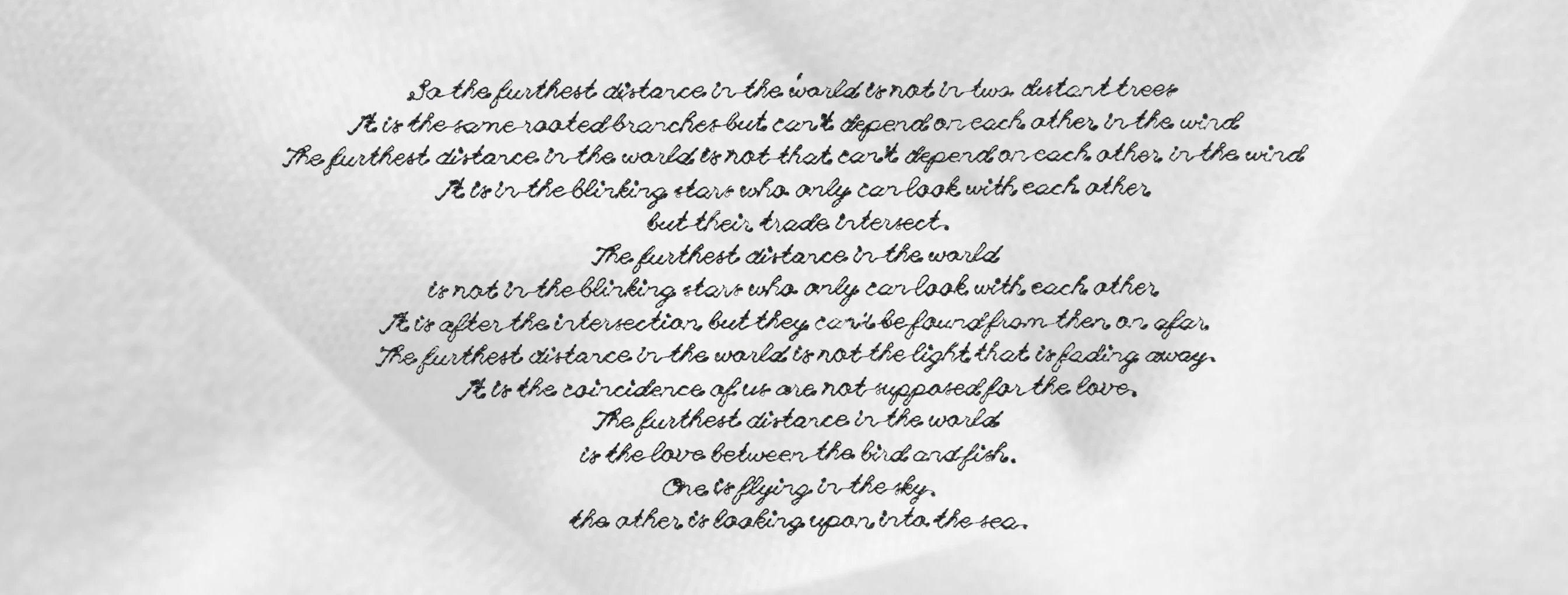 Small Letter Display Small letter embroidery, demonstrating the precision and clarity of the BAi machine’s stitching.