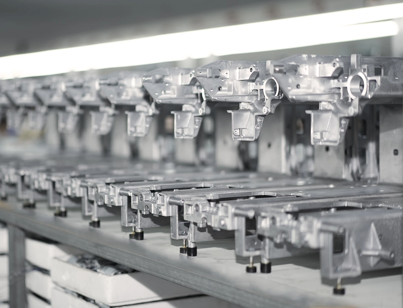 Integrated and modular structural design of EOC06 embroidery machine.