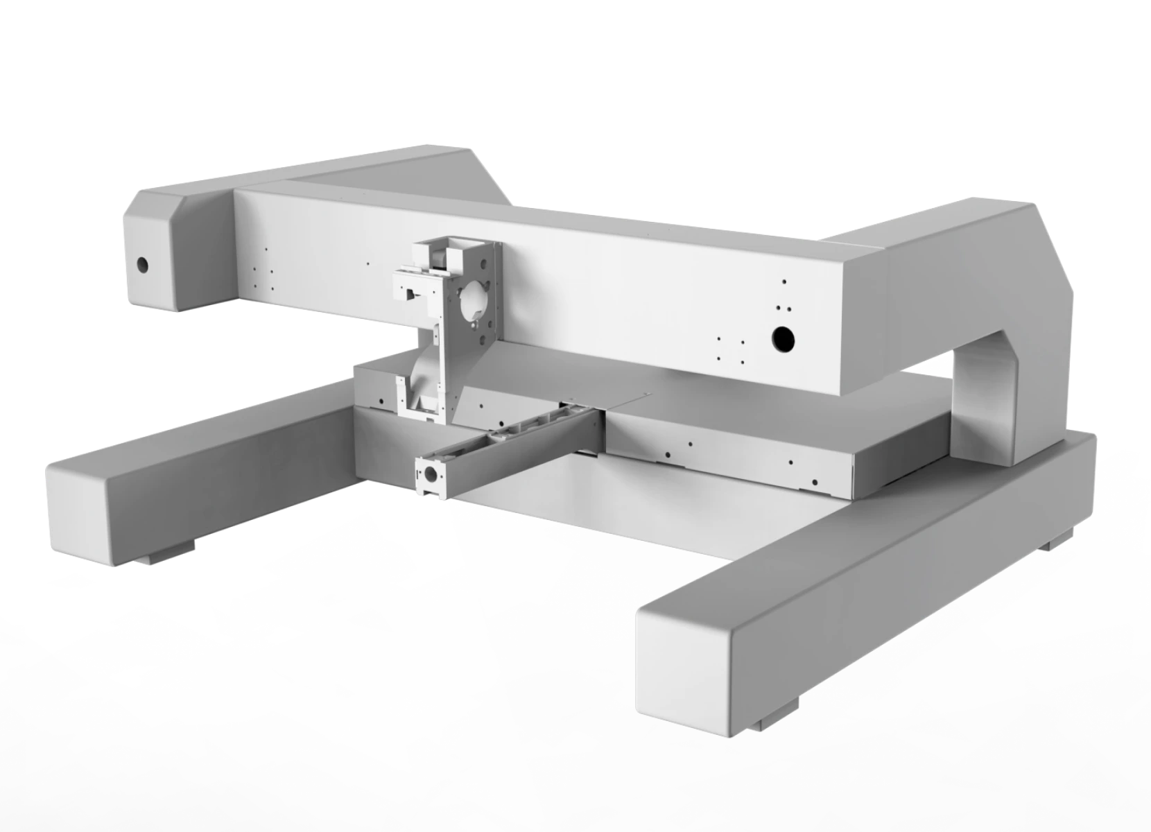 THE VISION 45° front view of the mold showing detailed construction and design.